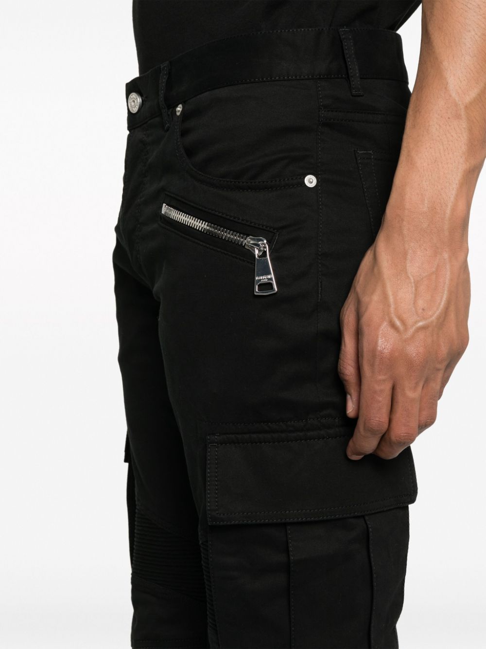 BALMAIN Stretch Cotton Cargo Pants