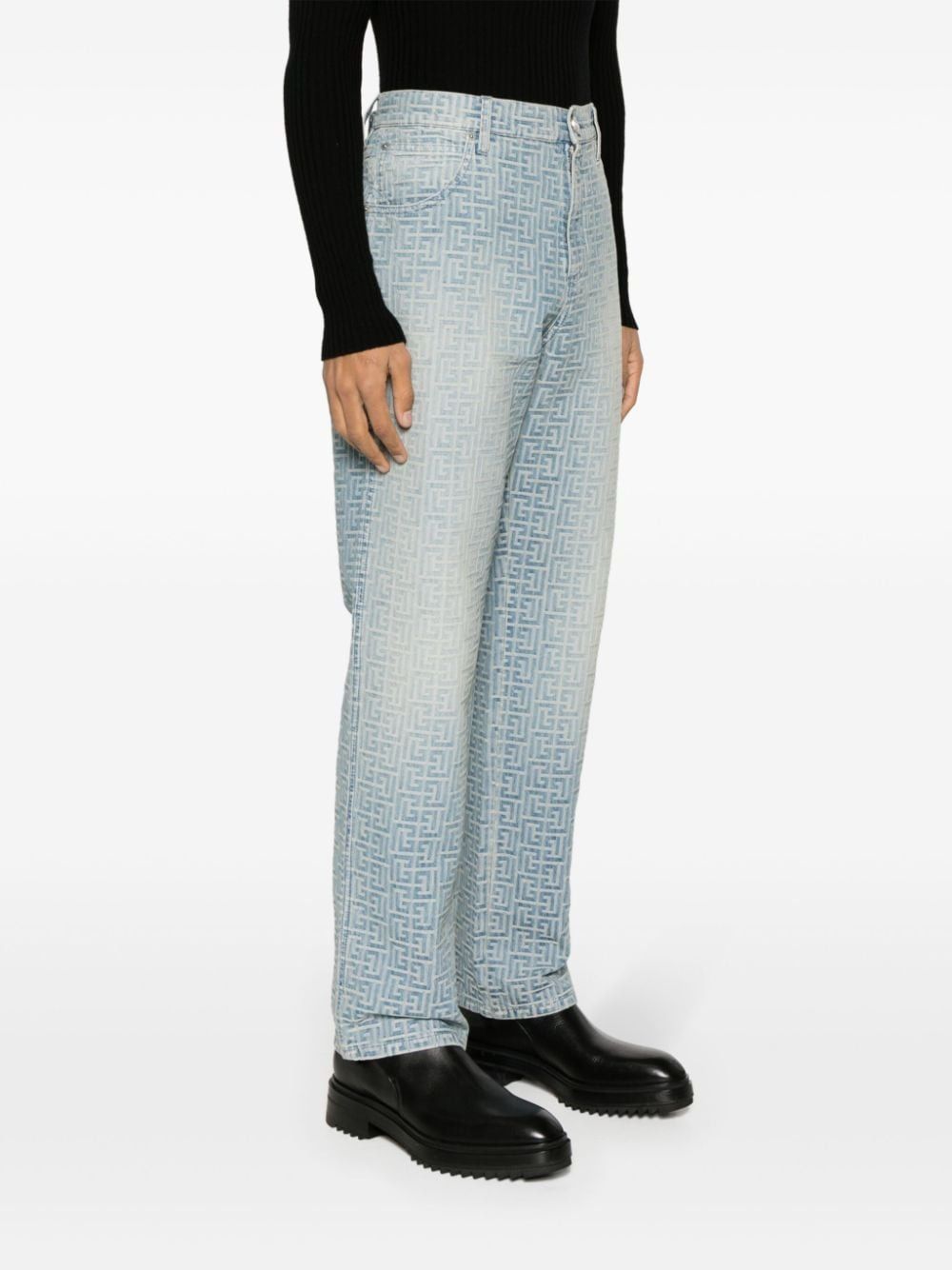 BALMAIN Embroidered Denim Jeans for Men - SS24 Collection