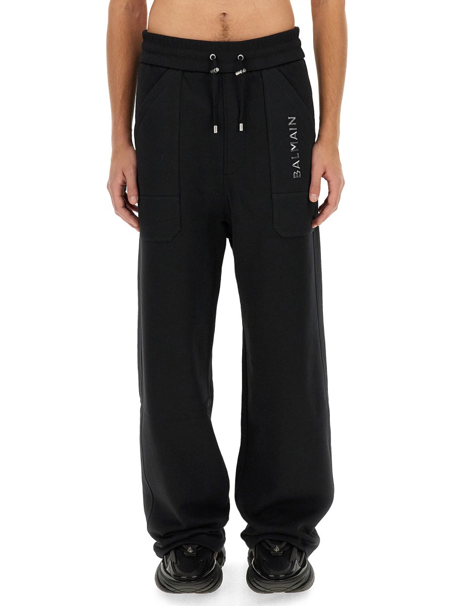BALMAIN Logo Jogging Pants - Size L