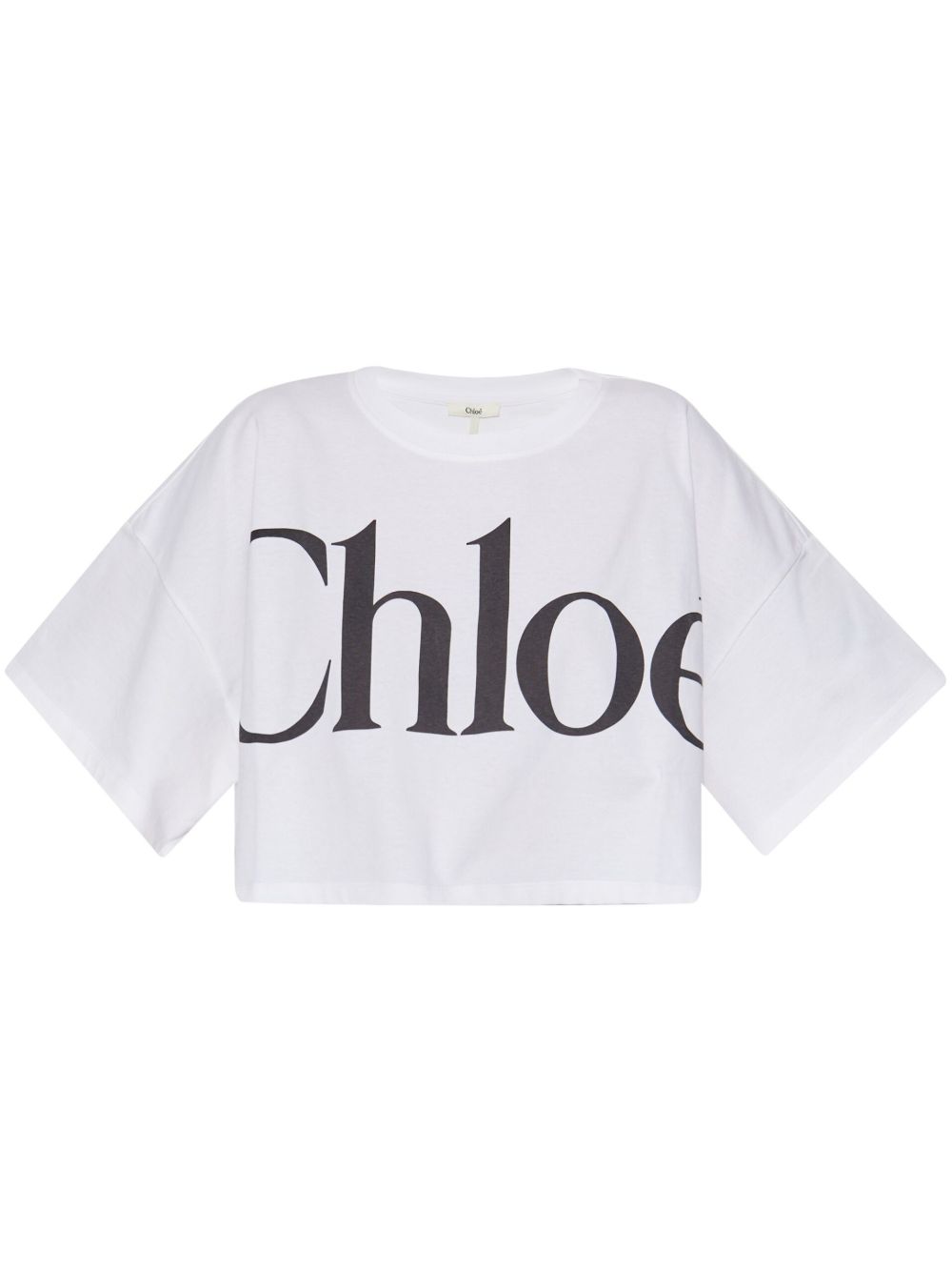 CHLOÉ Oversized Logo T-Shirt - Cropped Fit