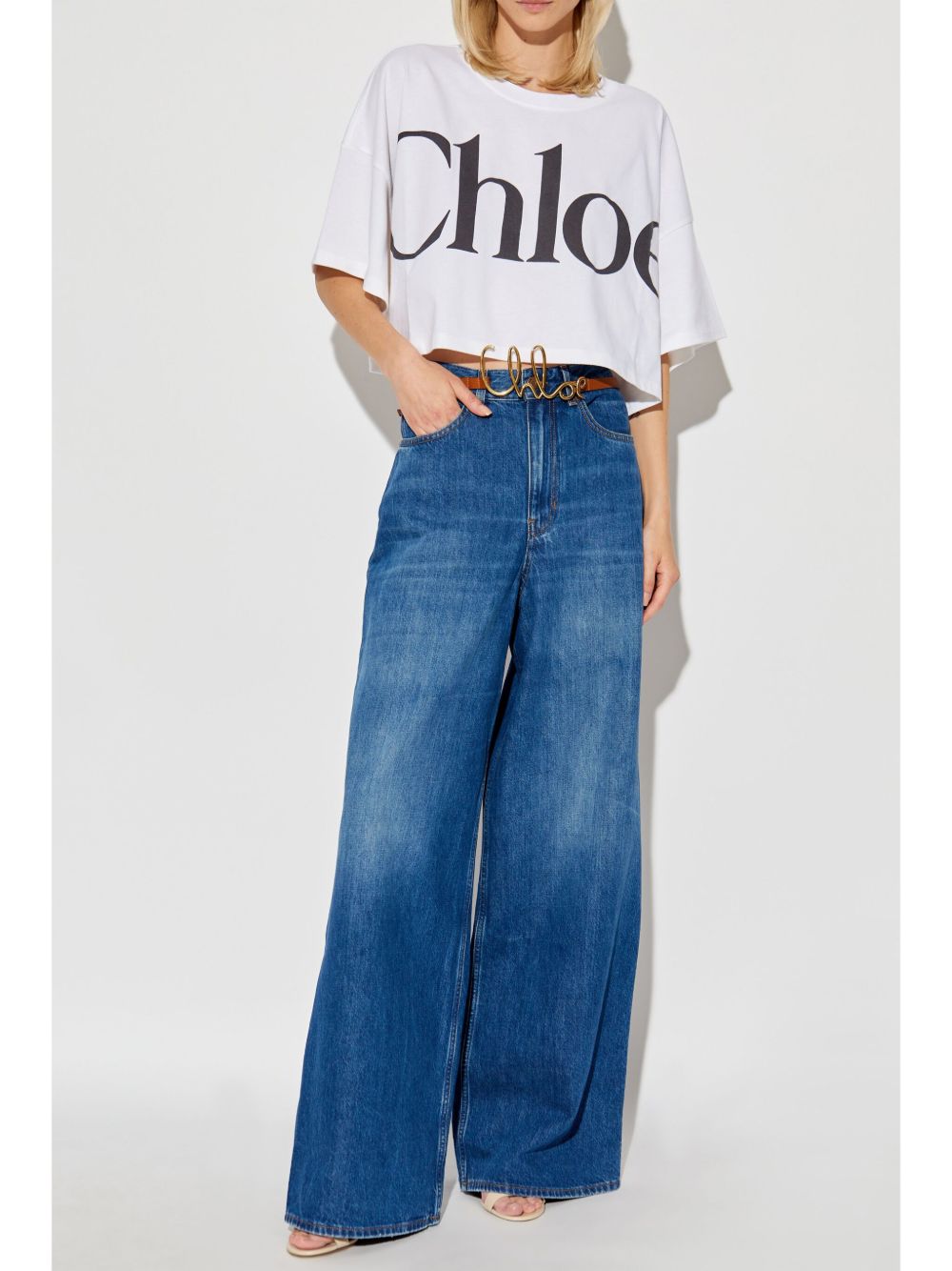 CHLOÉ Women's Logo Embellished Top