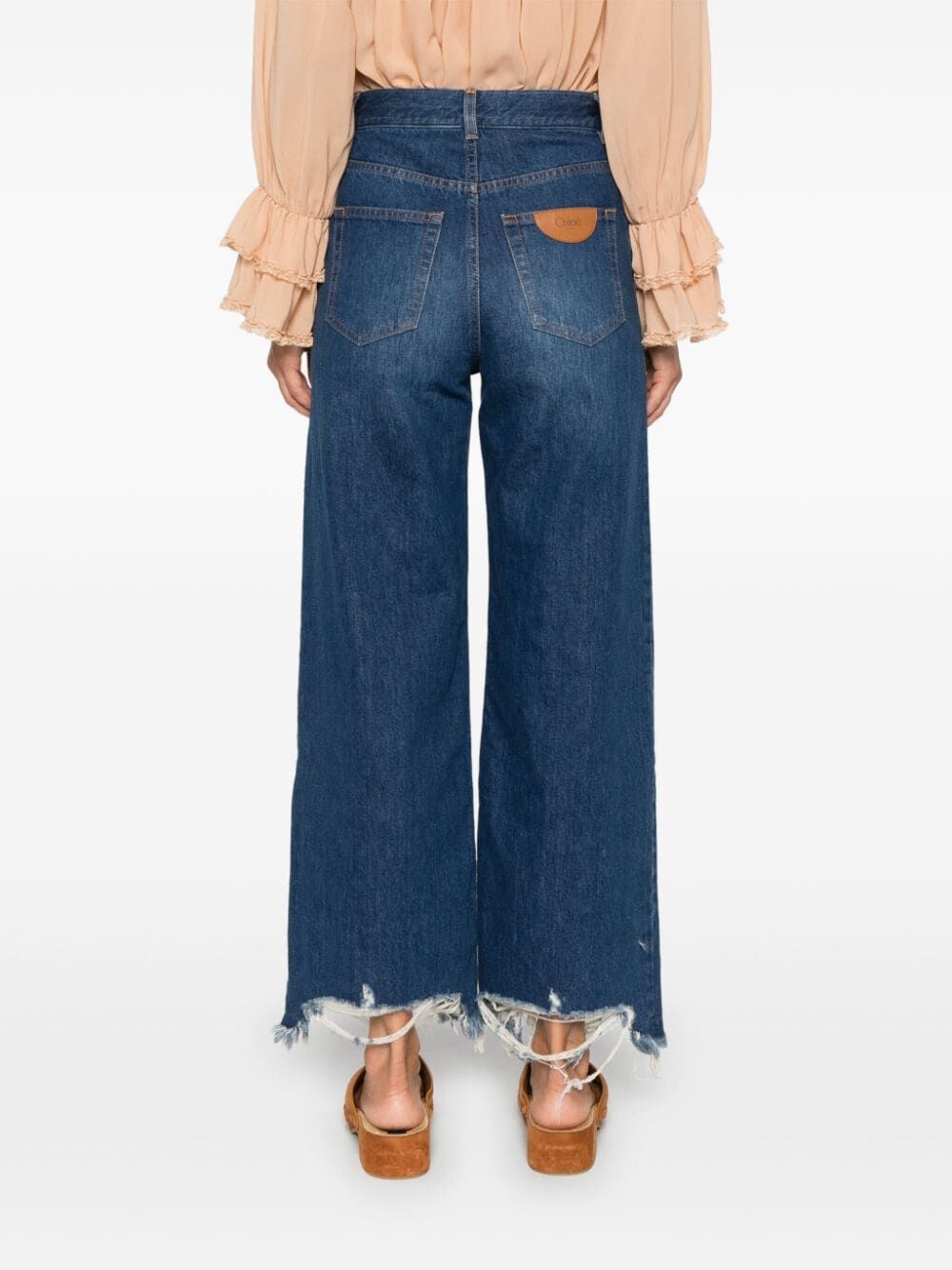 CHLOÉ Cropped Wide-Leg Jeans