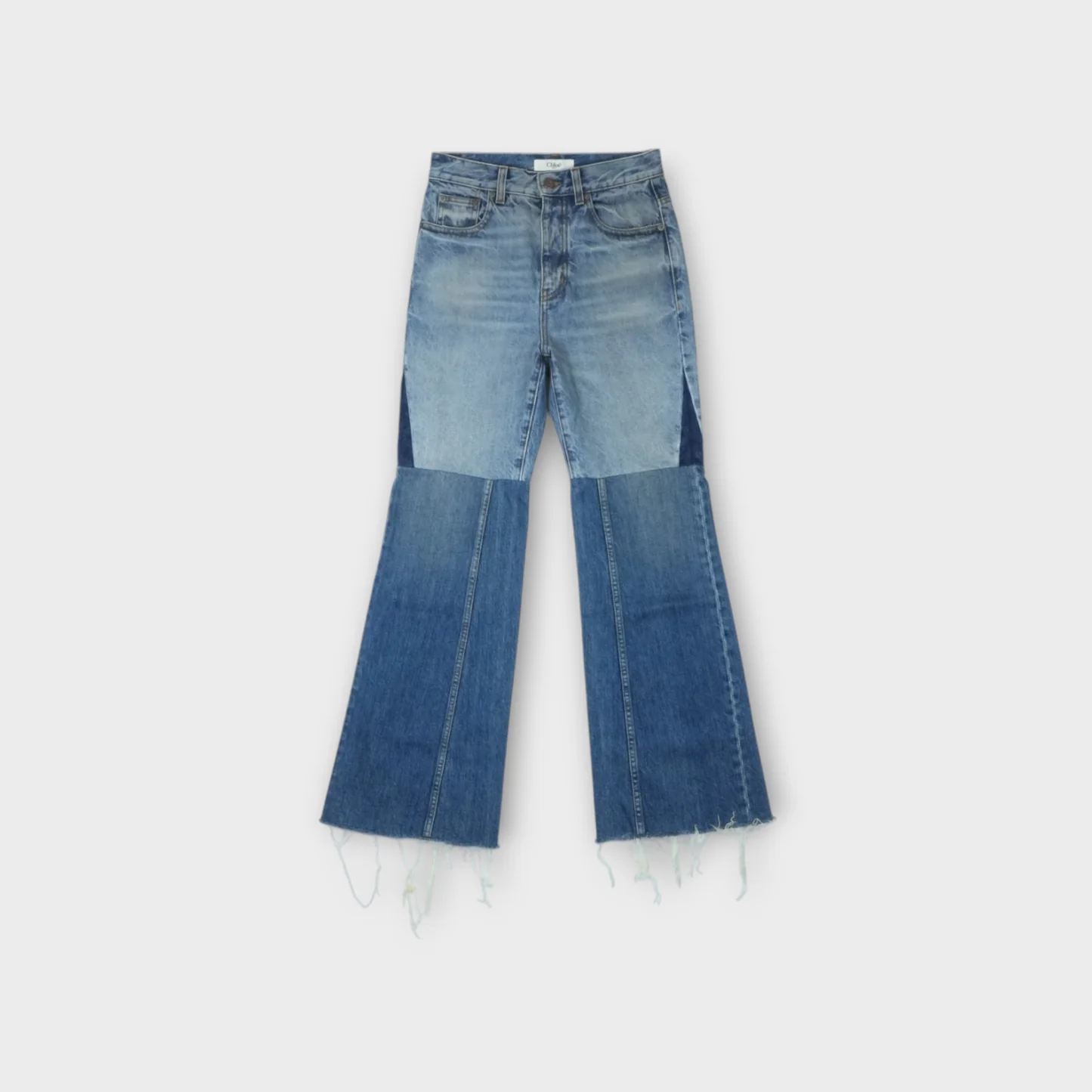 CHLOÉ High-Waisted Flared Panel Denim Jeans