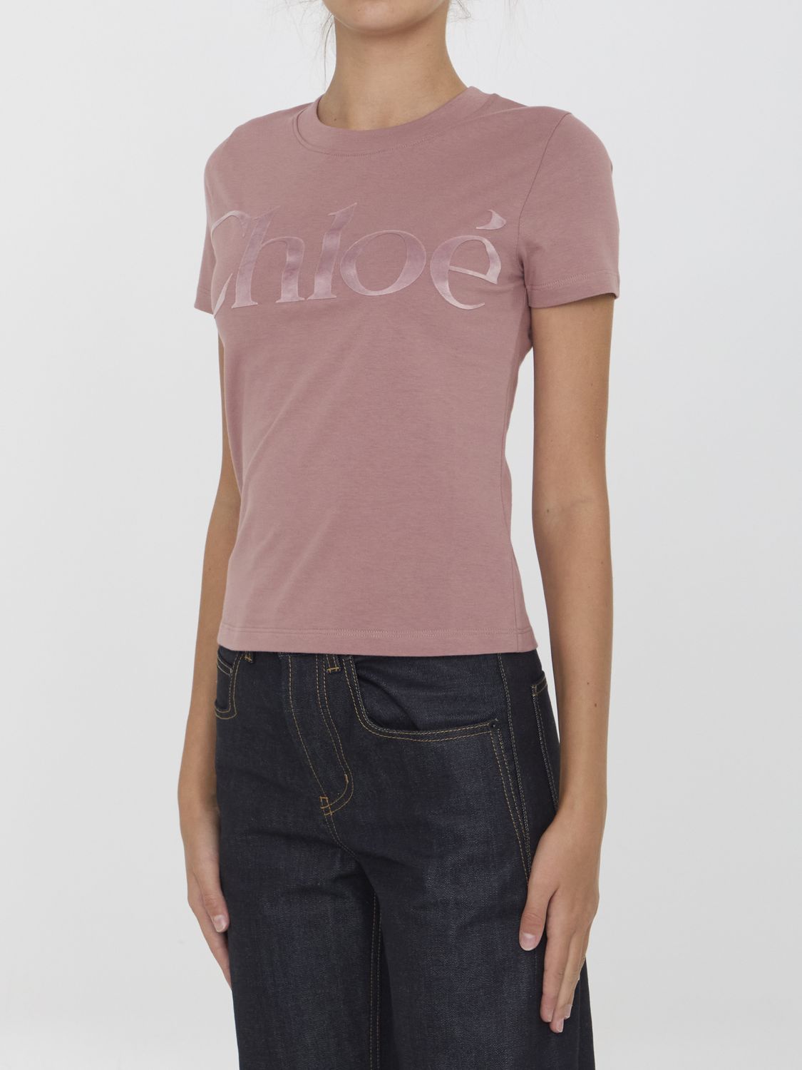 CHLOÉ Slim Fit Cotton Crew-Neck T-Shirt