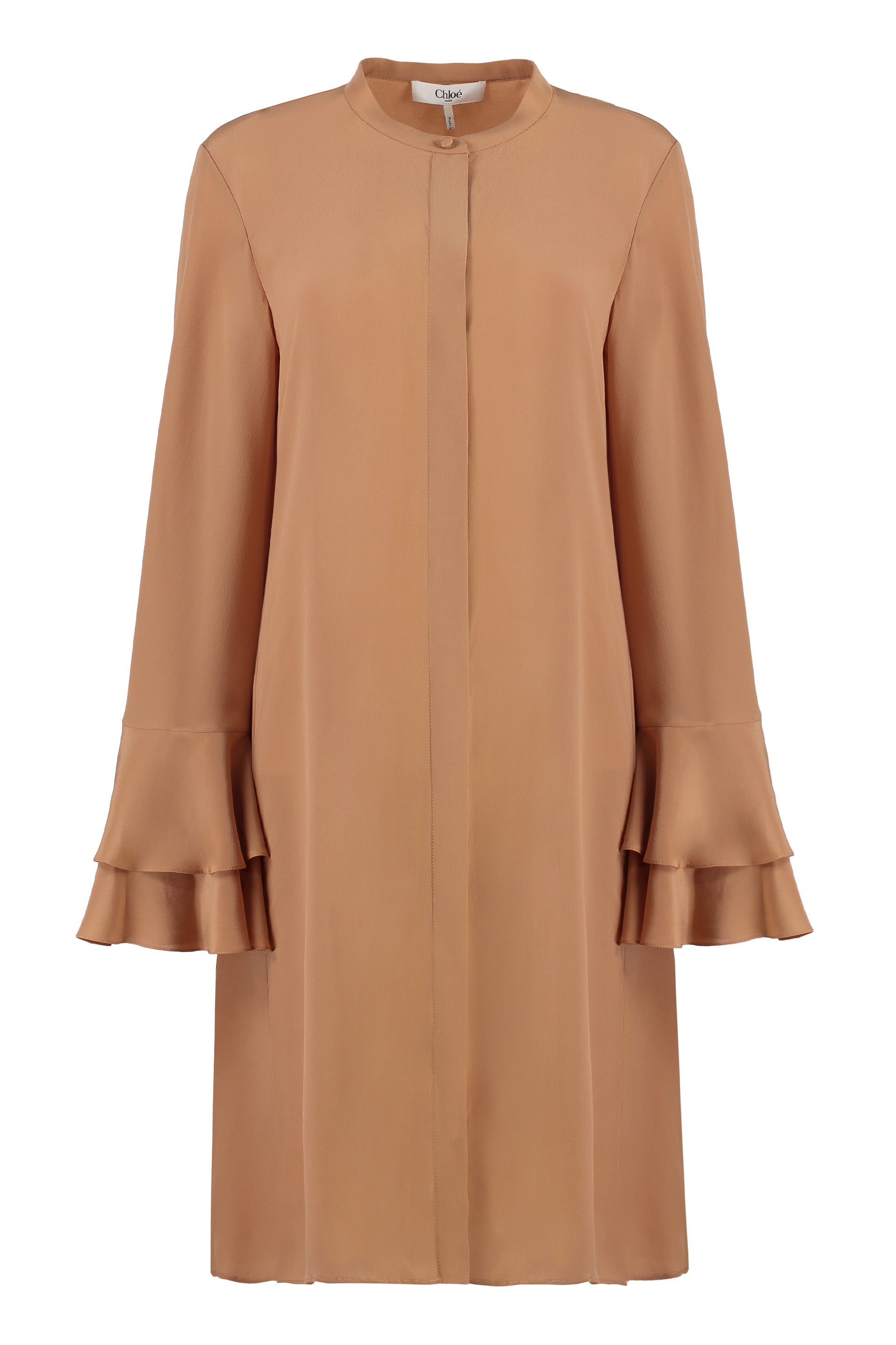 CHLOÉ Silk Crepe Shirtdress for Women