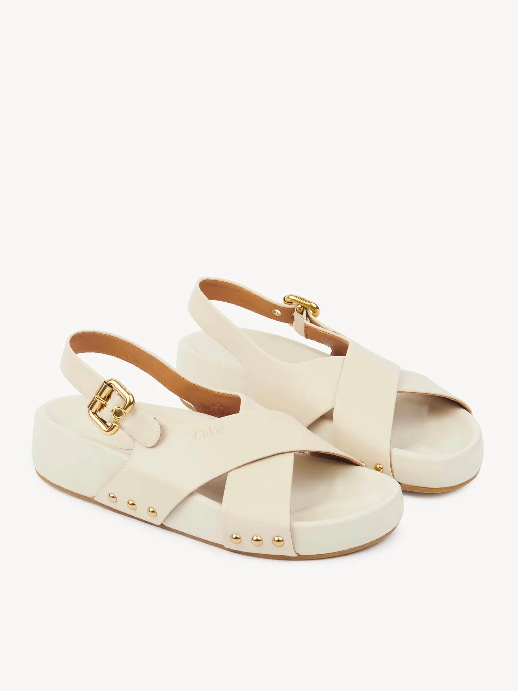 CHLOÉ Anatomic Criss-Cross Sandals with Adjustable Strap