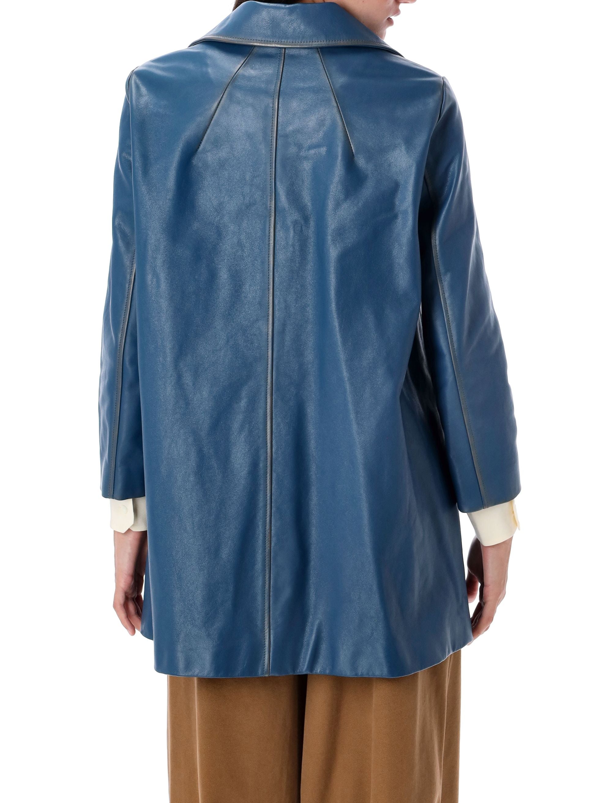 CHLOÉ Single-Breasted Leather Jacket - Size 36