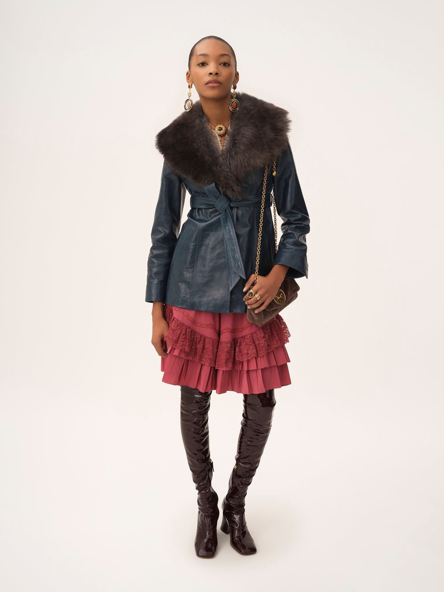 CHLOÉ Women's Mini Leather Jacket