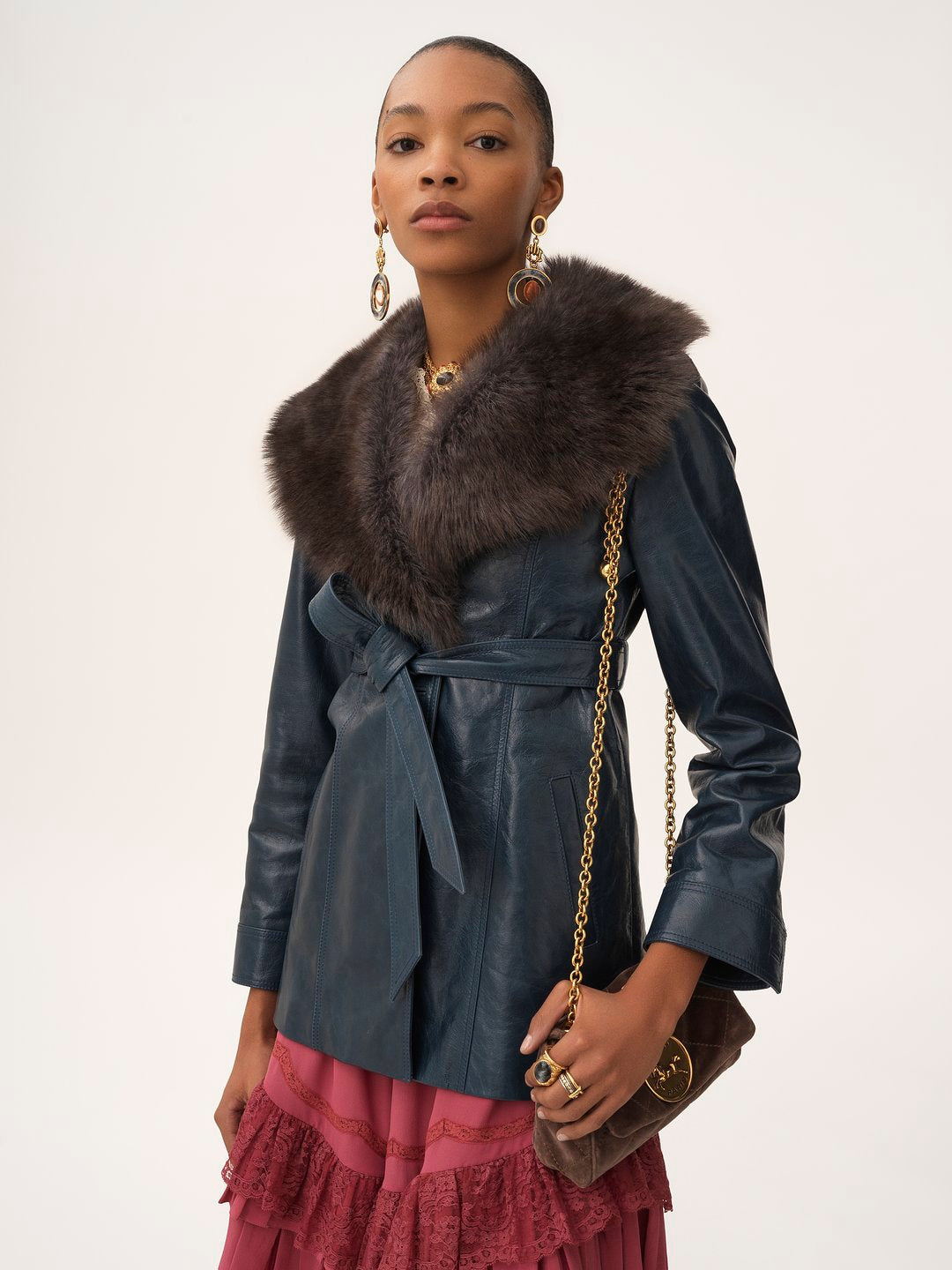 CHLOÉ Women's Mini Leather Jacket