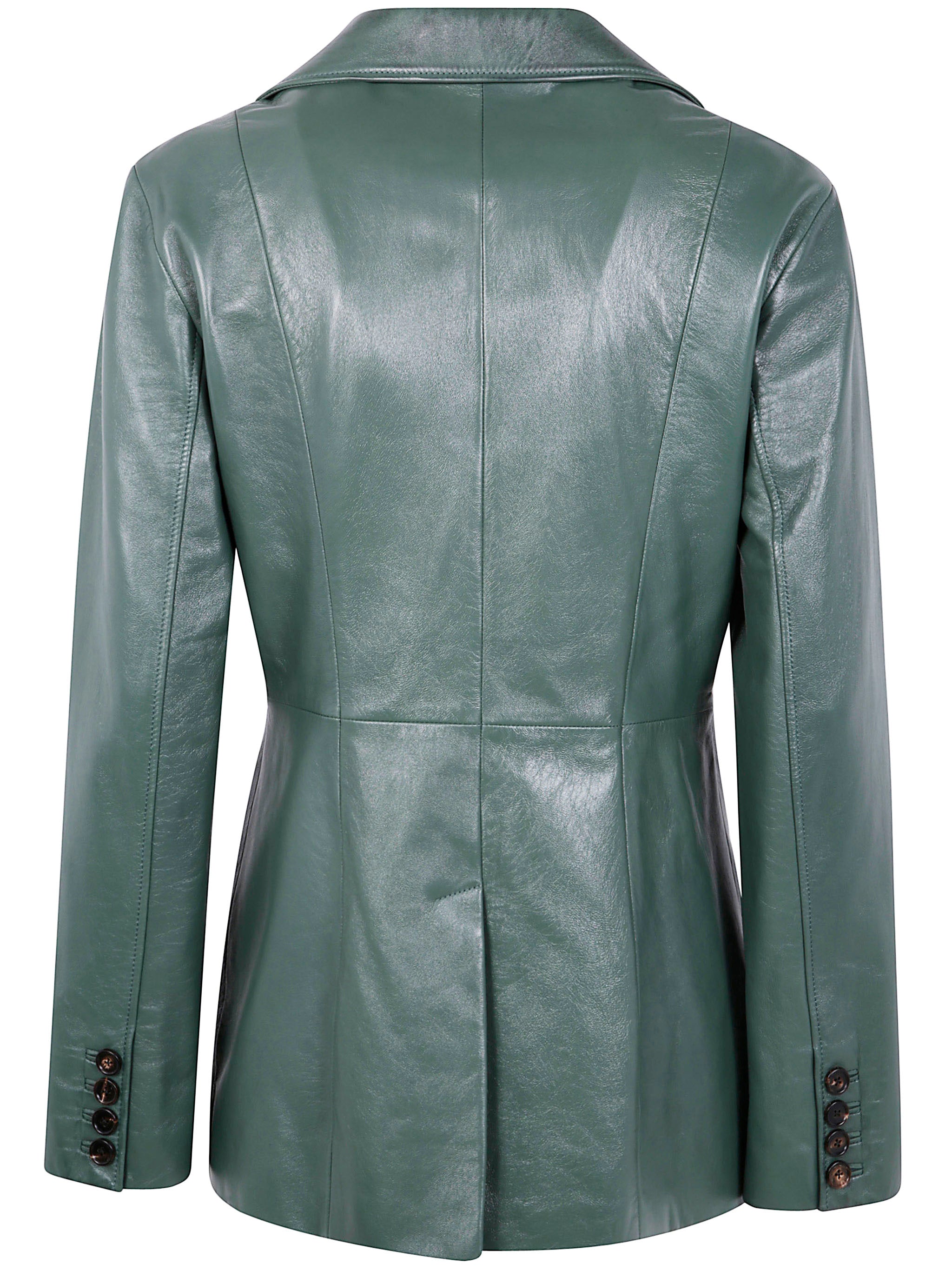 CHLOÉ Single Button Blazer Leather Jacket