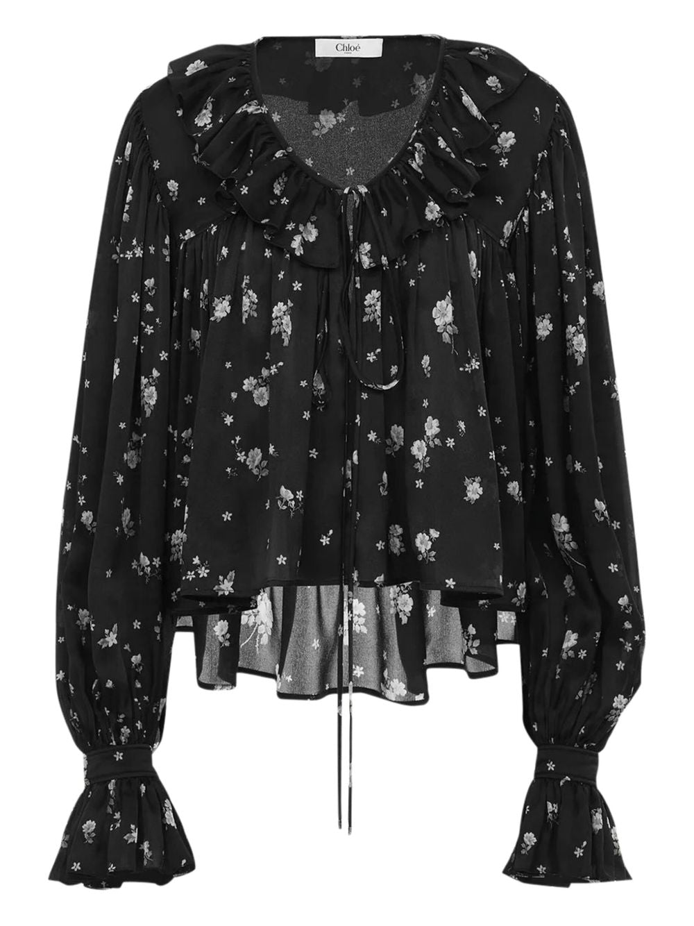 CHLOÉ Maxi Top with Ruffles - Size 36