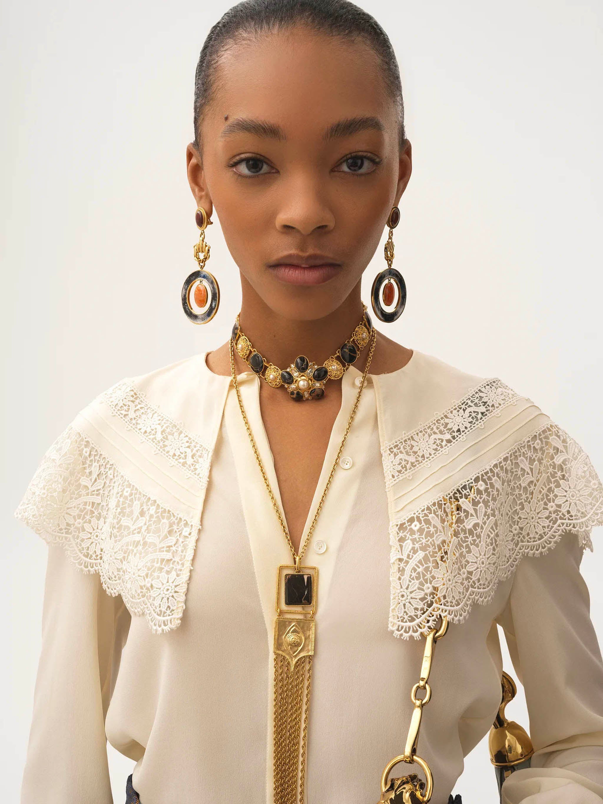 CHLOÉ Creased Pleated Gathered Blouse - Size 36