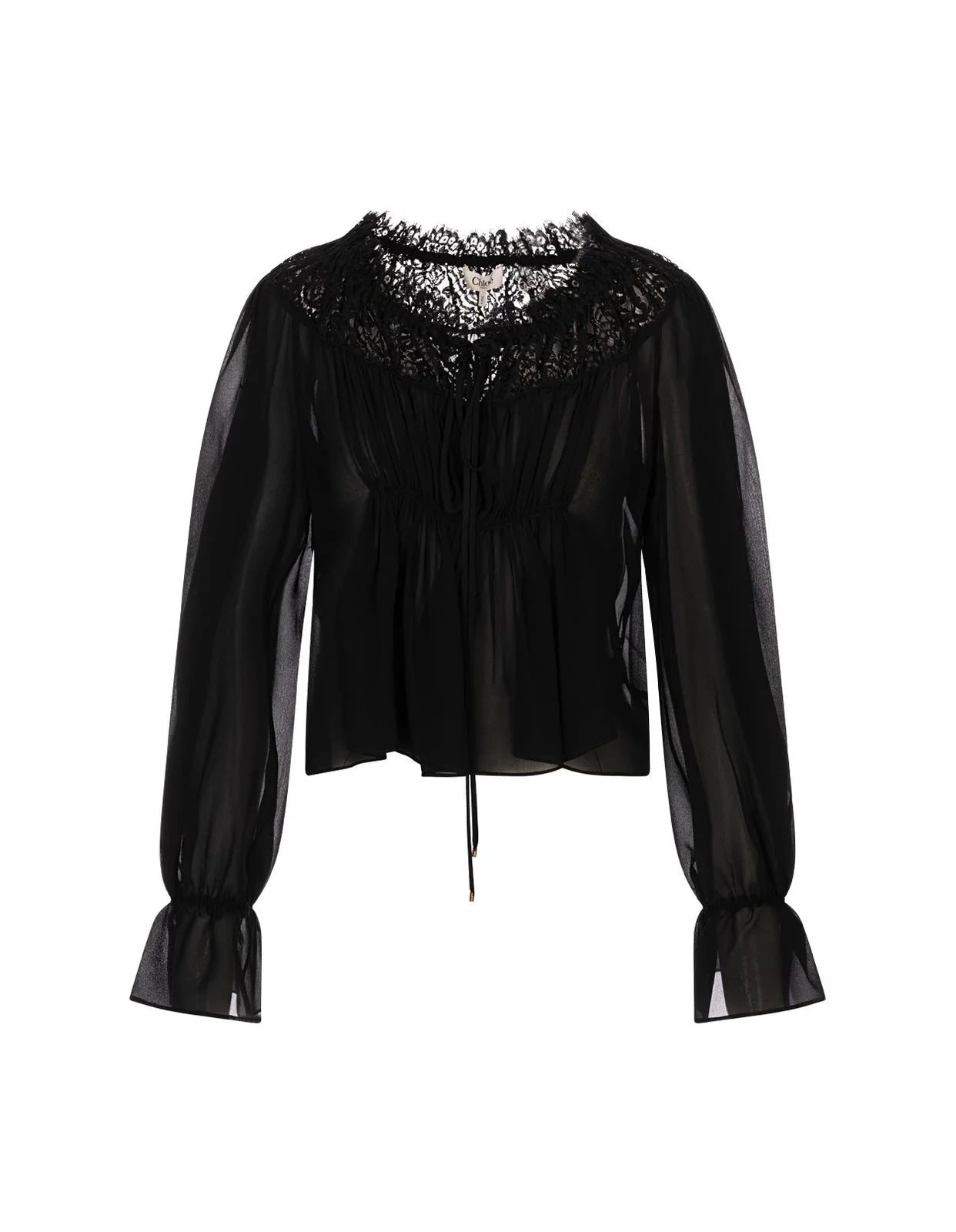 CHLOÉ Mini Scoop Neck Cropped Top