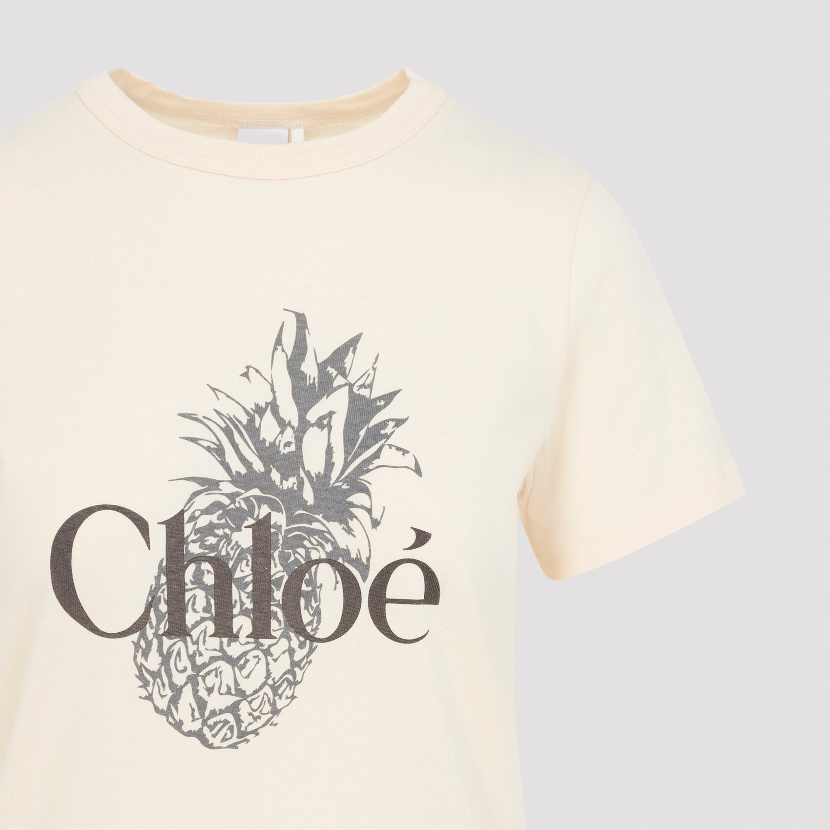 CHLOÉ Crew-Neck Baby Fit Logo T-Shirt - Size S