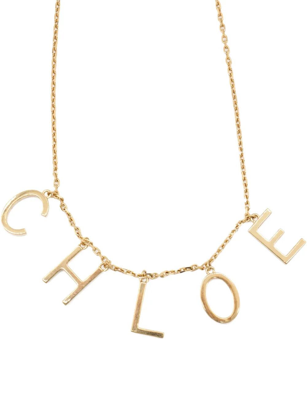 CHLOÉ Logo Lettering Necklace with Adjustable Fit