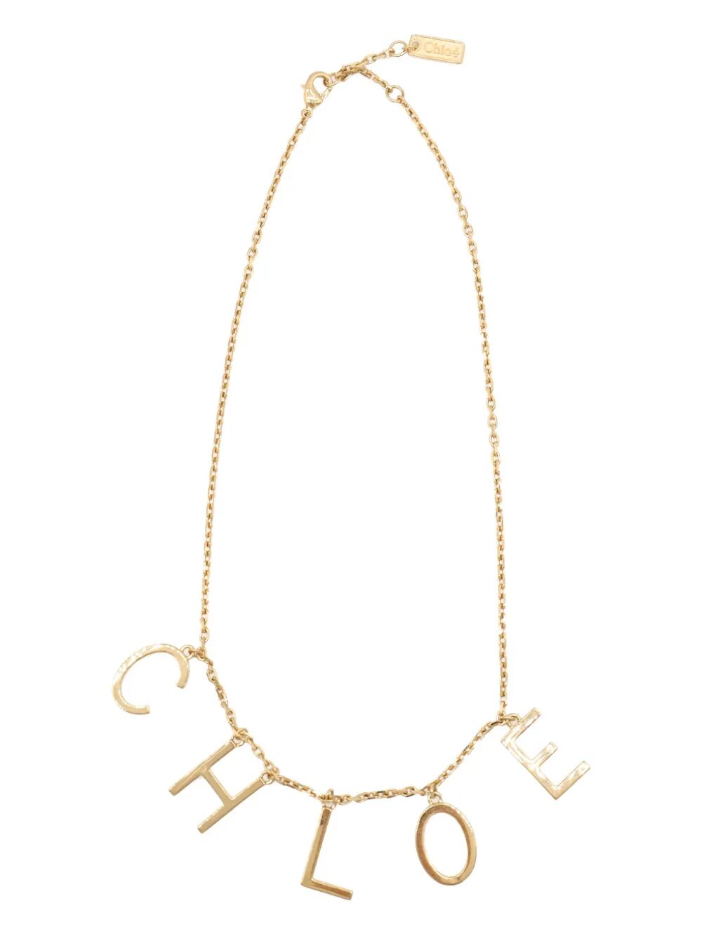CHLOÉ Logo Lettering Necklace with Adjustable Fit