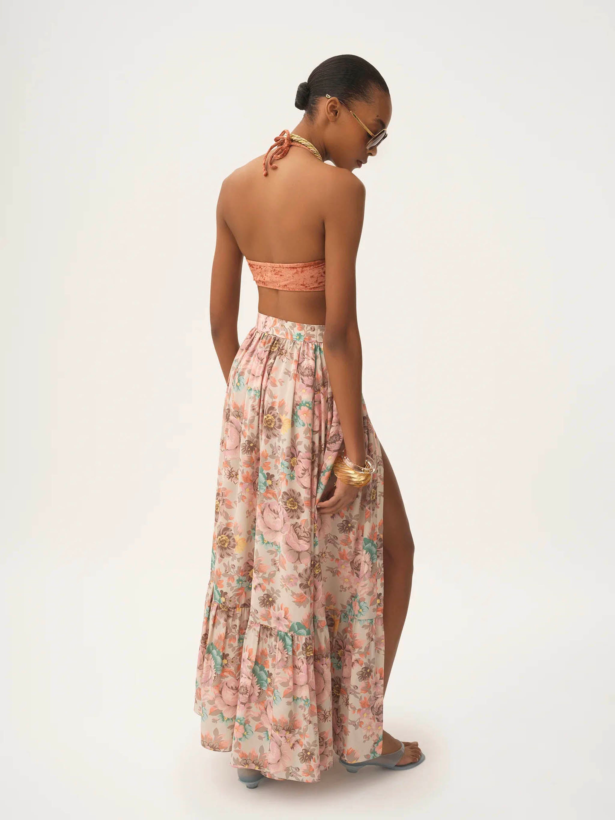 CHLOÉ Gathered Midi Skirt - Size 36