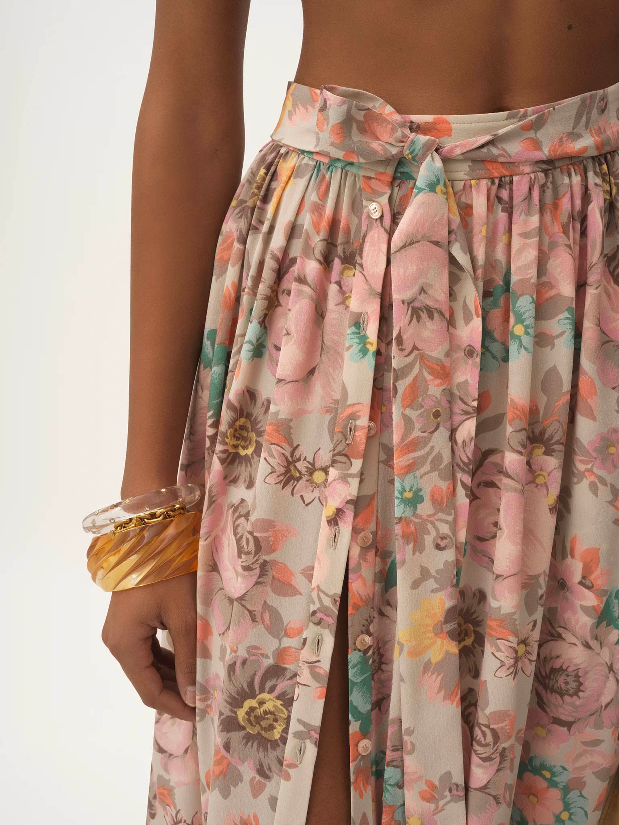 CHLOÉ Gathered Midi Skirt - Size 36