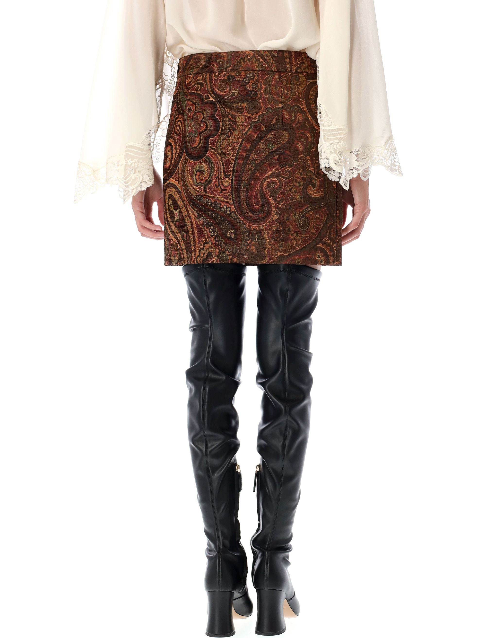 CHLOÉ Mini Skirt in Rich Tapestry Design