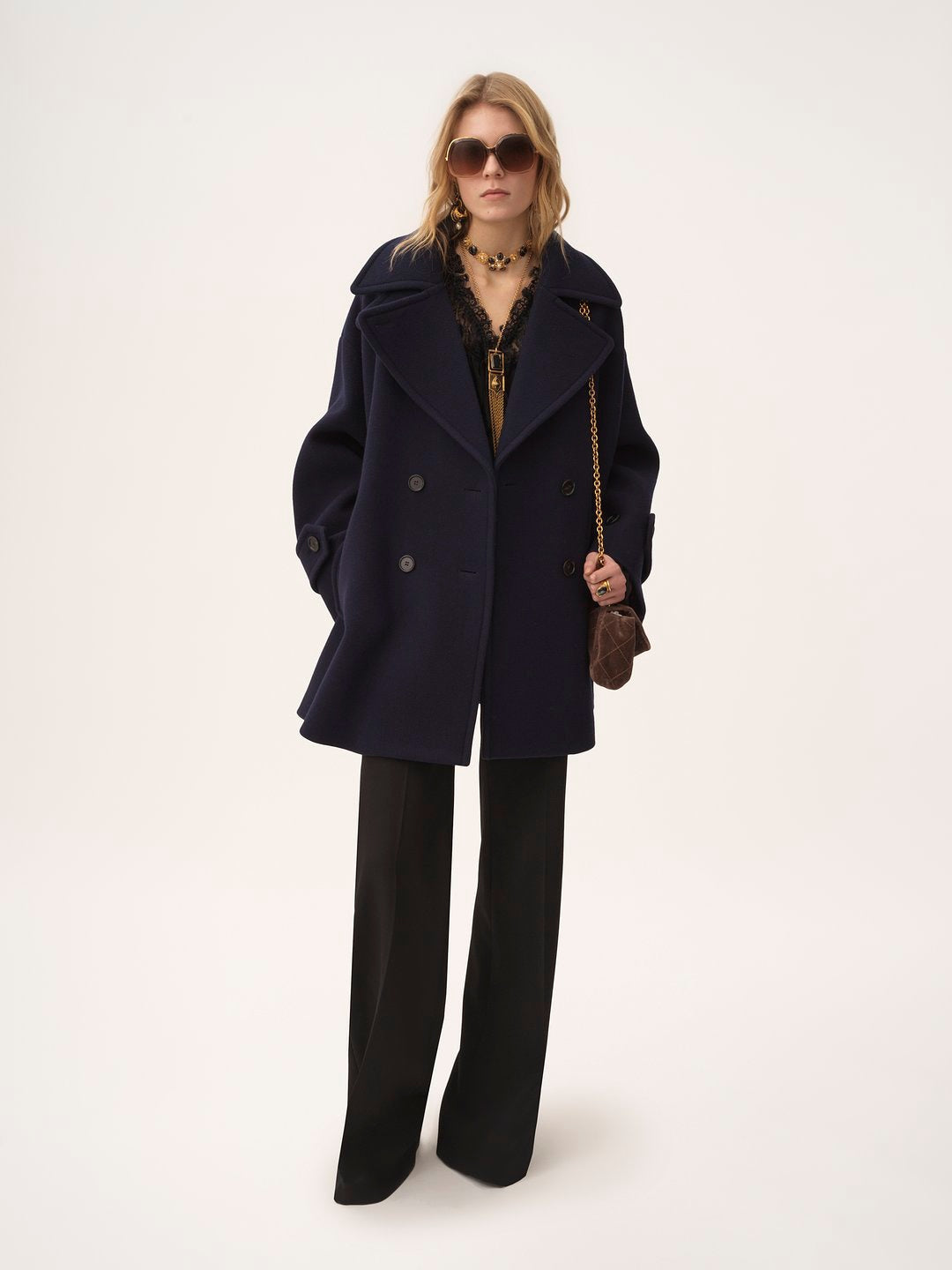 CHLOÉ Double Breasted Wool Jacket - Size 48B