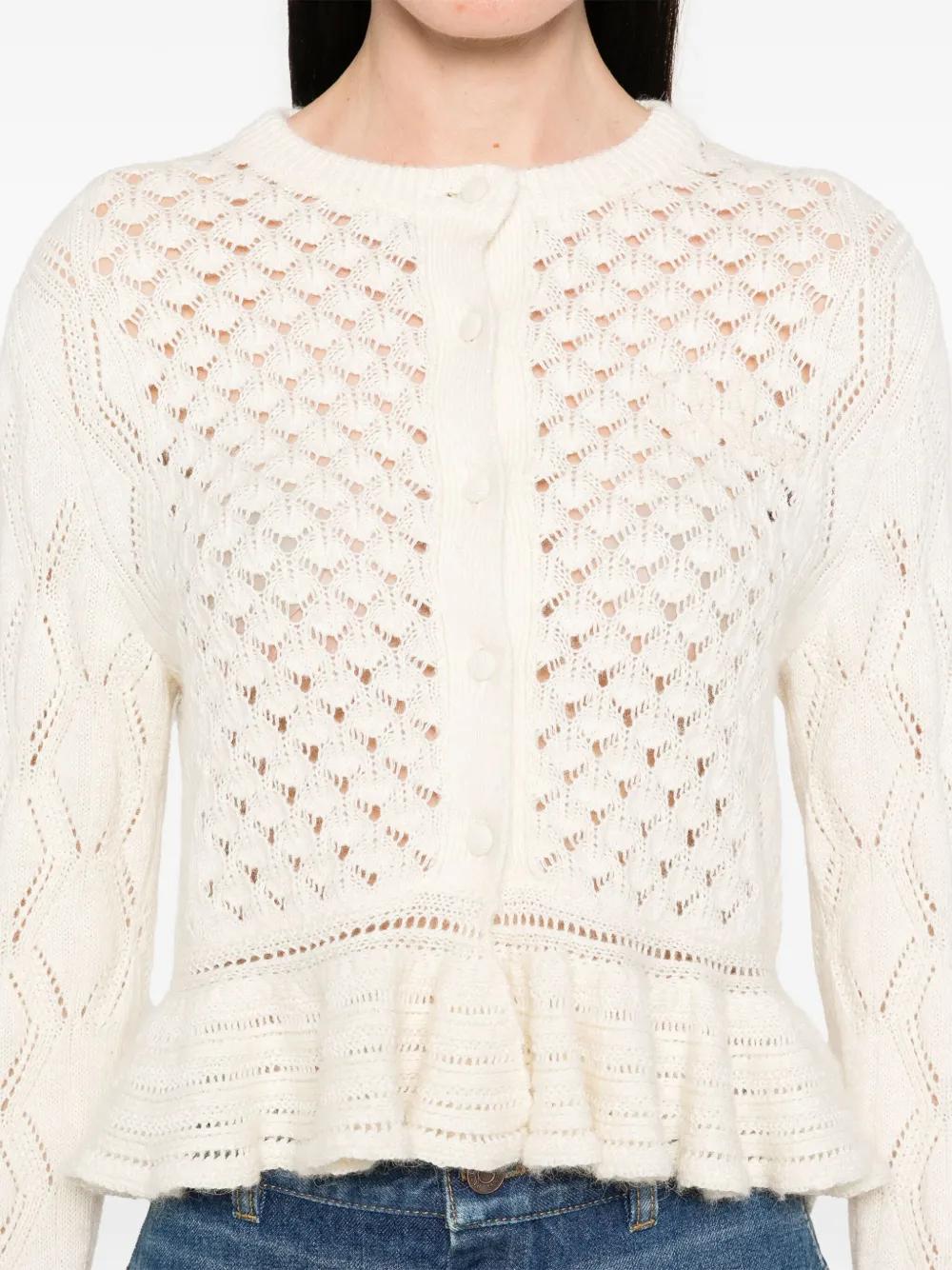 CHLOÉ Pointelle Cardigan for Women - Fall/Winter 2025