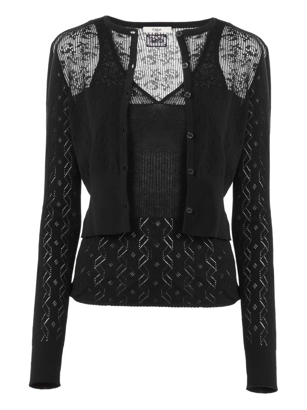 CHLOÉ Mini Top with Monogram and Button Details