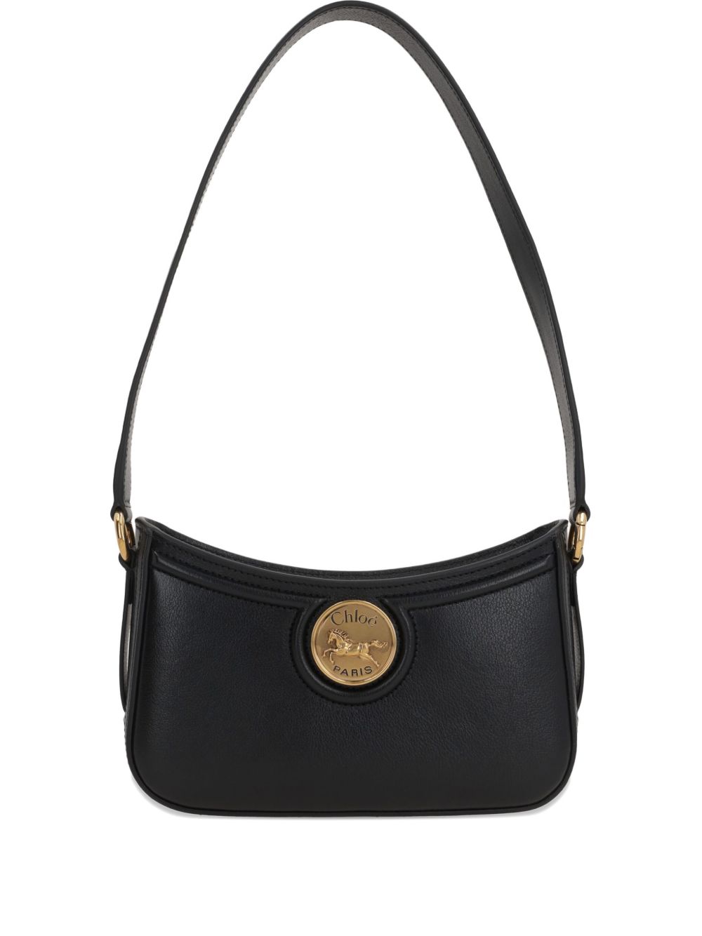 CHLOÉ Buffalo Leather Horse Medal Shoulder Handbag
