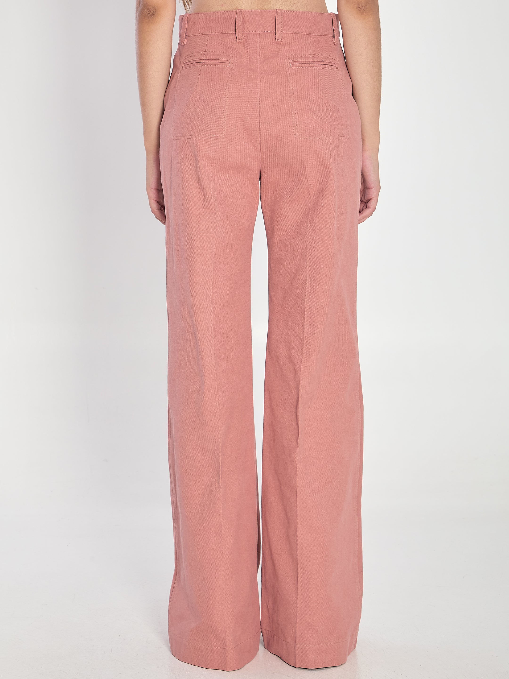 CHLOÉ High-Waisted Flared Trousers - Size 38