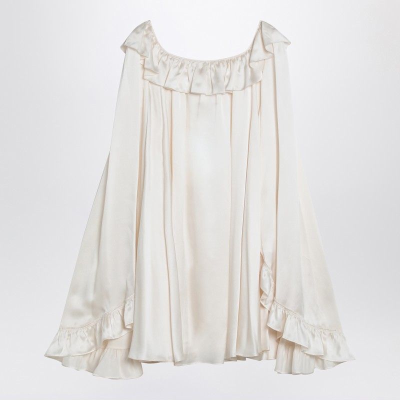 CHLOÉ Fluid Design Mini Dress with Ruffles