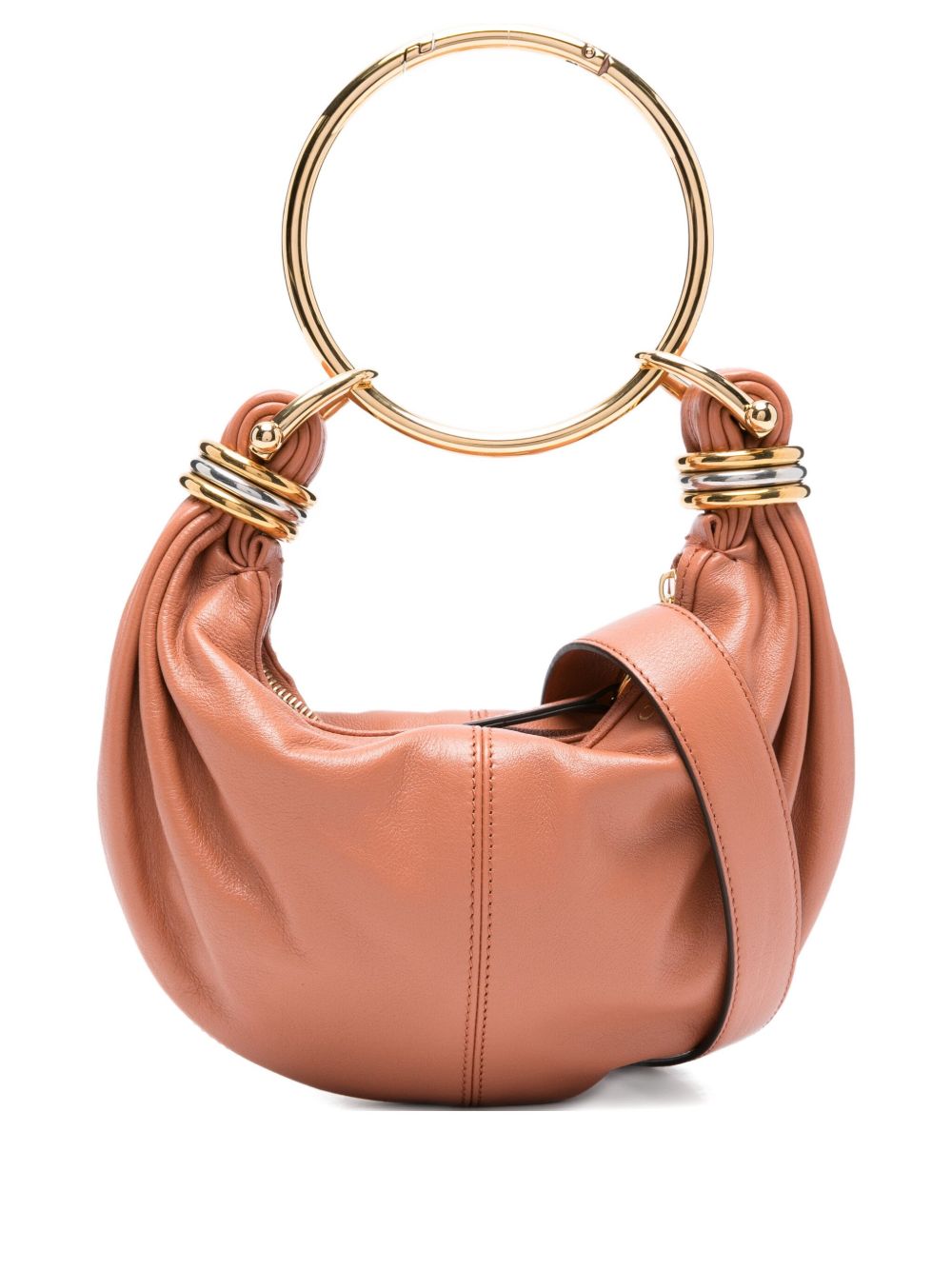 CHLOÉ Mini Hobo Handbag with Gold Accents