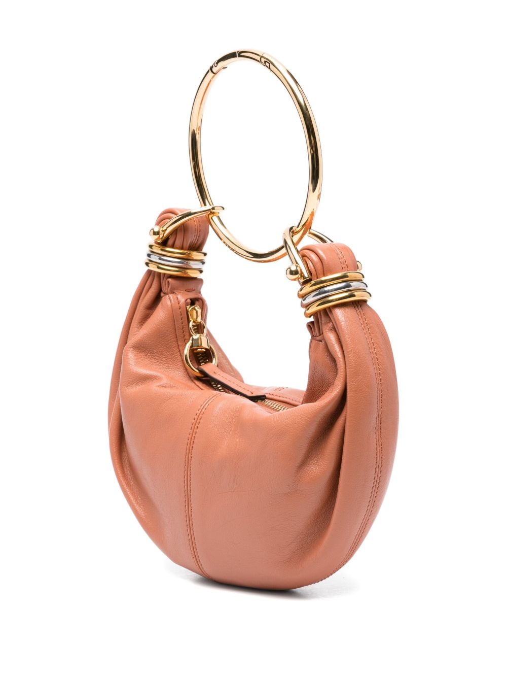 CHLOÉ Mini Hobo Handbag with Gold Accents