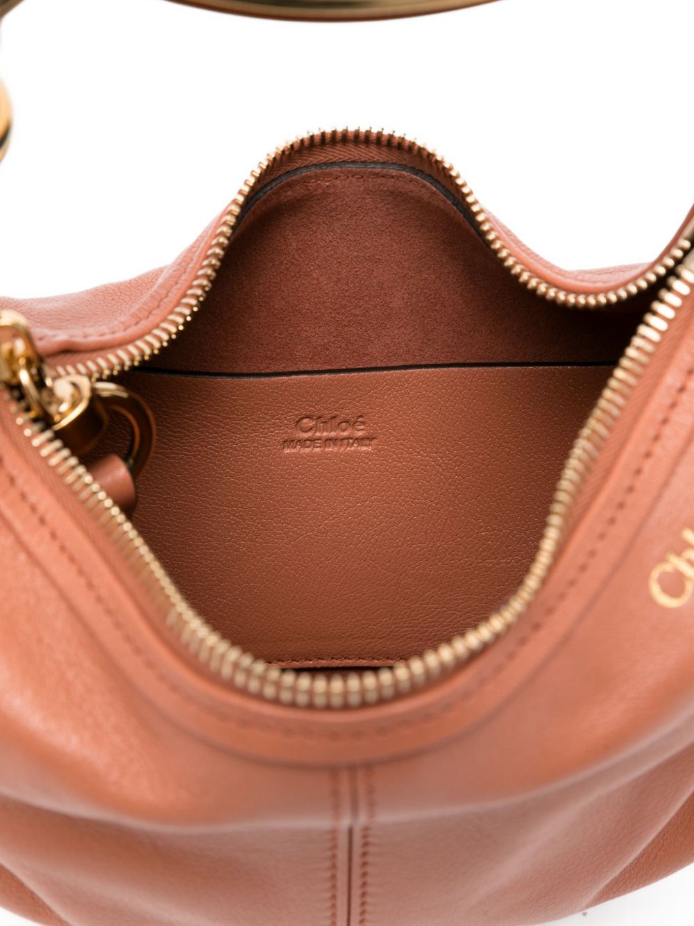 CHLOÉ Mini Hobo Handbag with Gold Accents