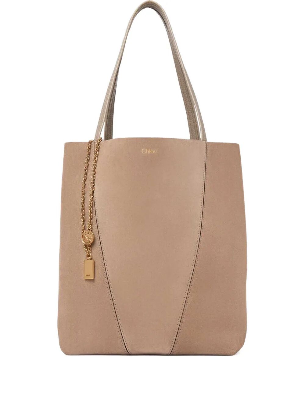 CHLOÉ Suede Spin Shopping Handbag