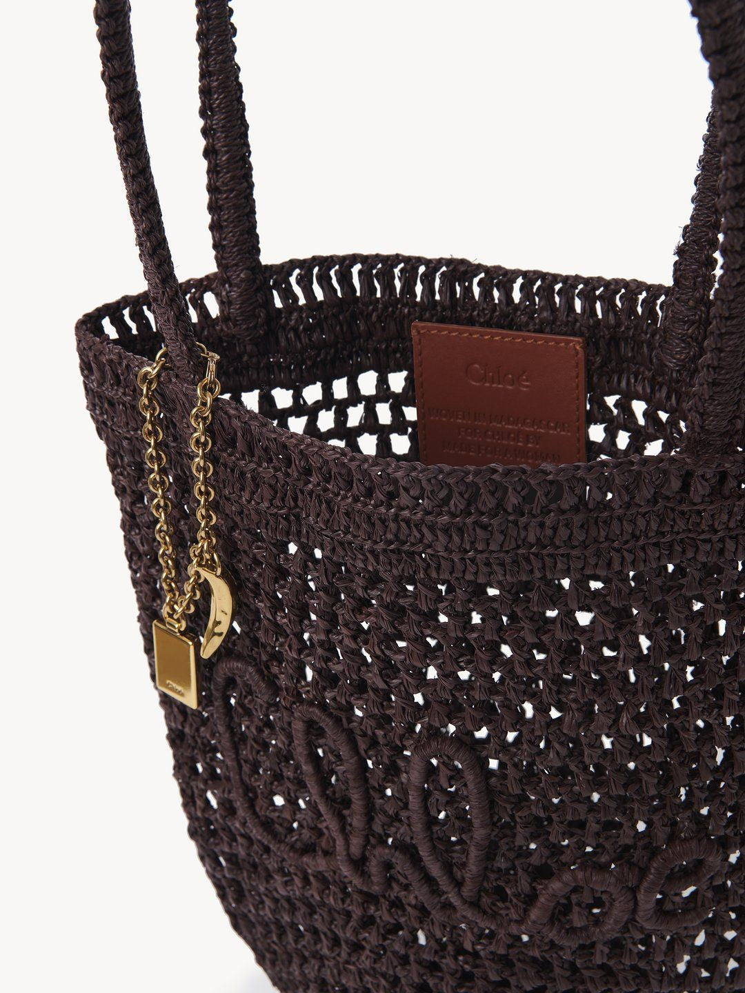 CHLOÉ Mini Summer Raffia Tote Handbag
