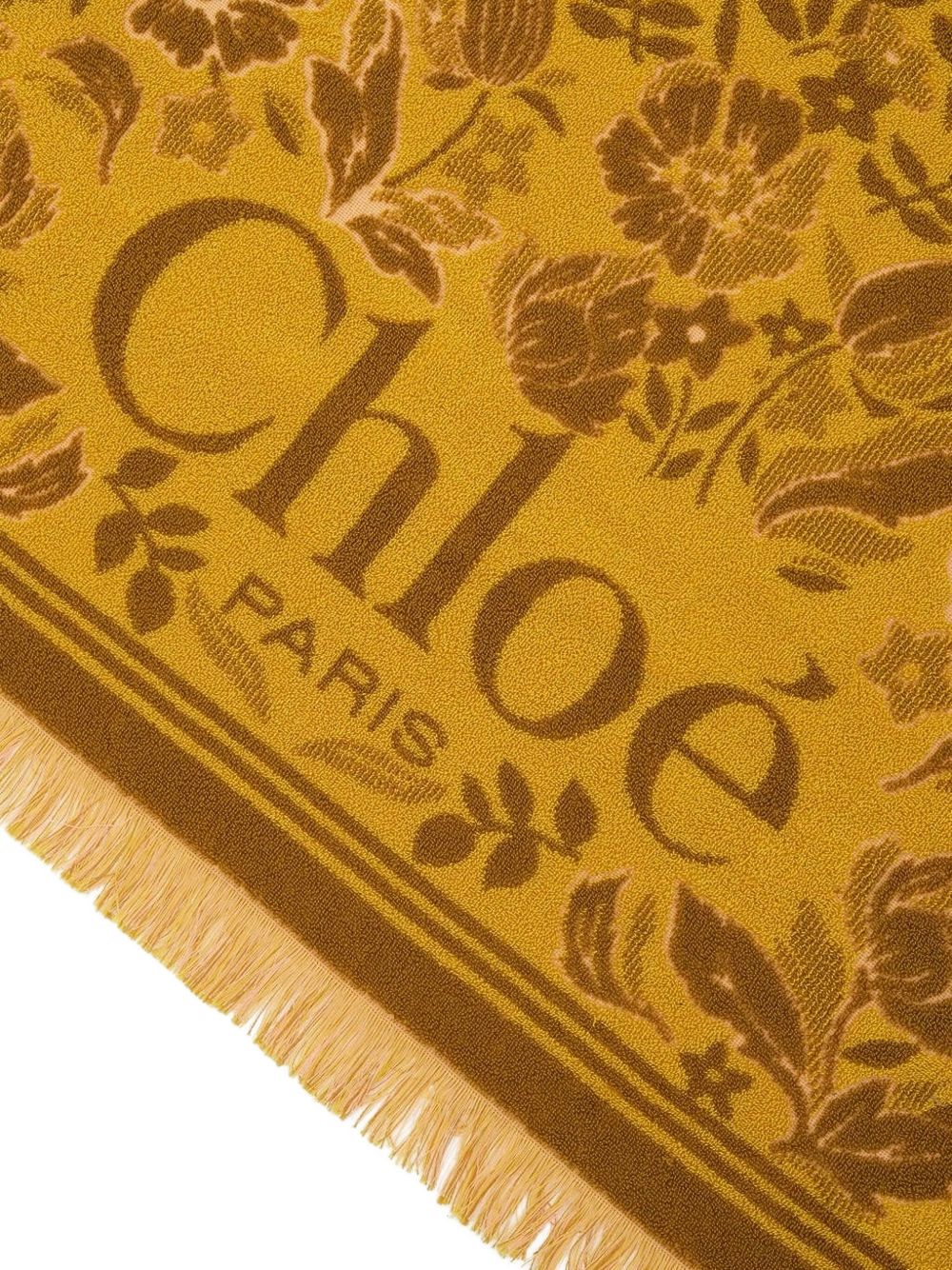 CHLOÉ Cotton Beach Towel with Logo