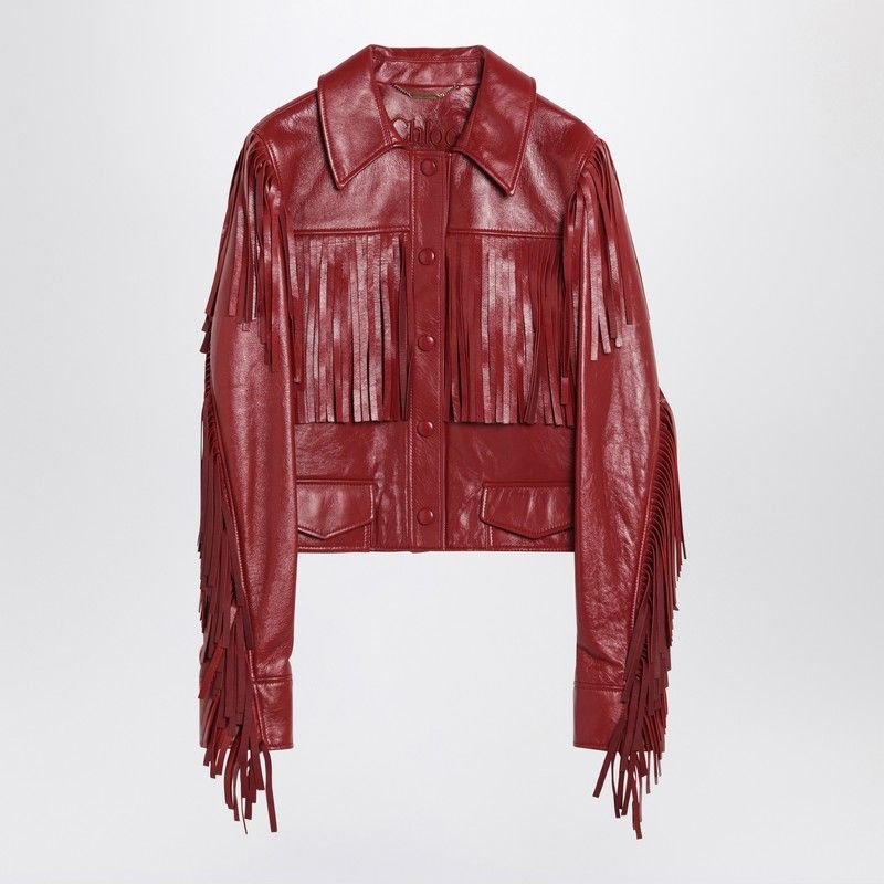 CHLOÉ Fringed Mini Leather Jacket for Women