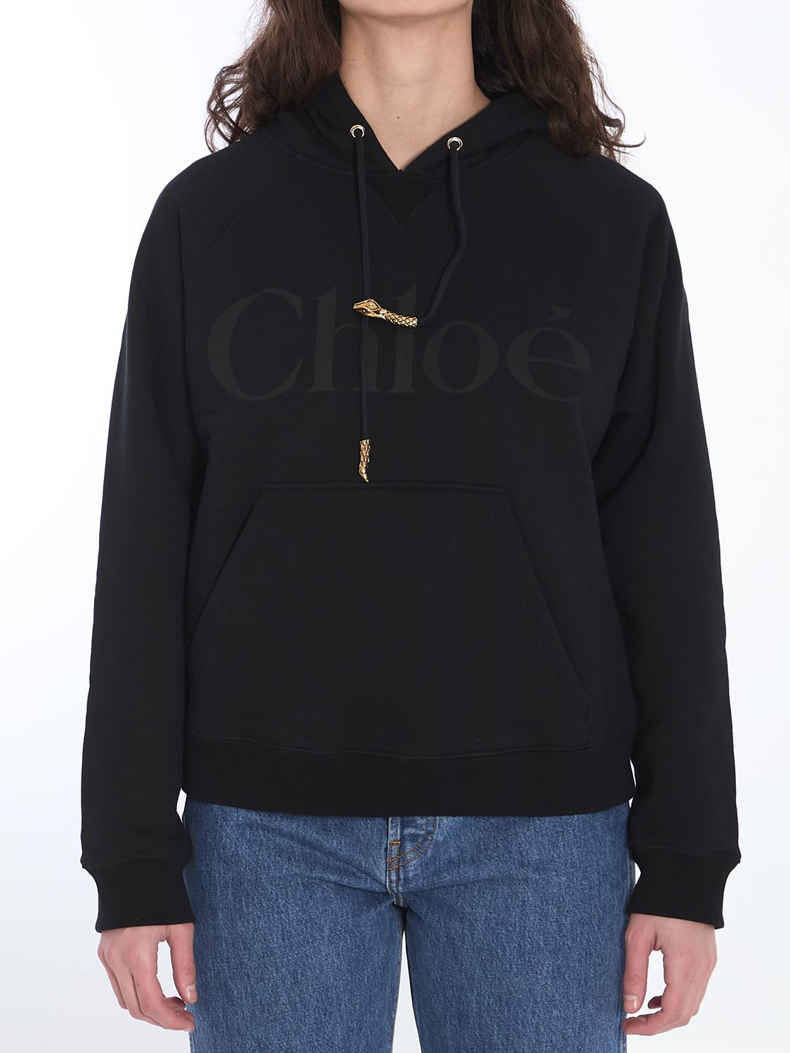 CHLOÉ Hoodie with Snake Detail - Size S