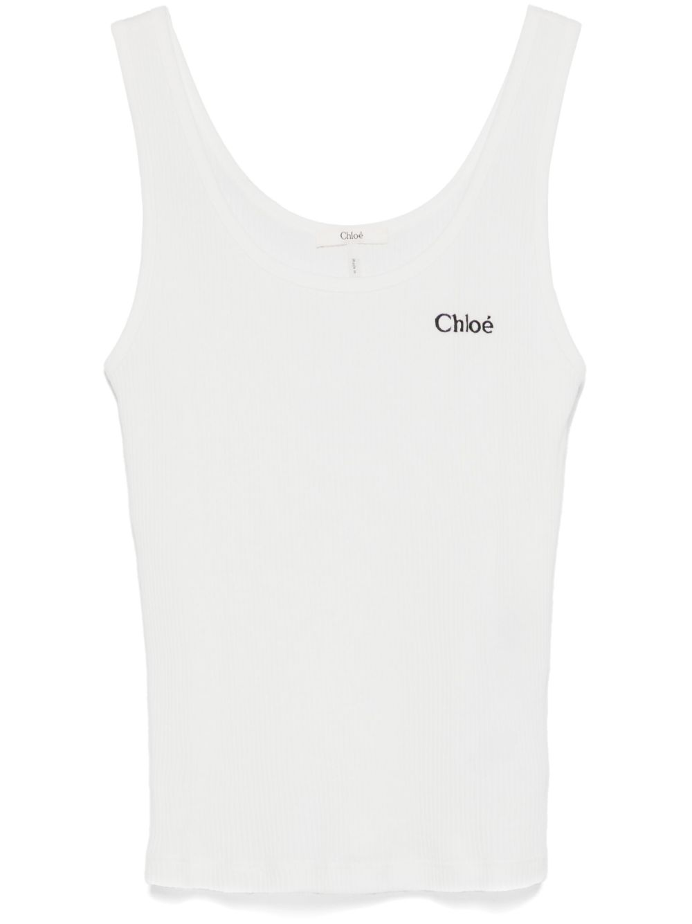 CHLOÉ Ribbed Tank Top with Logo