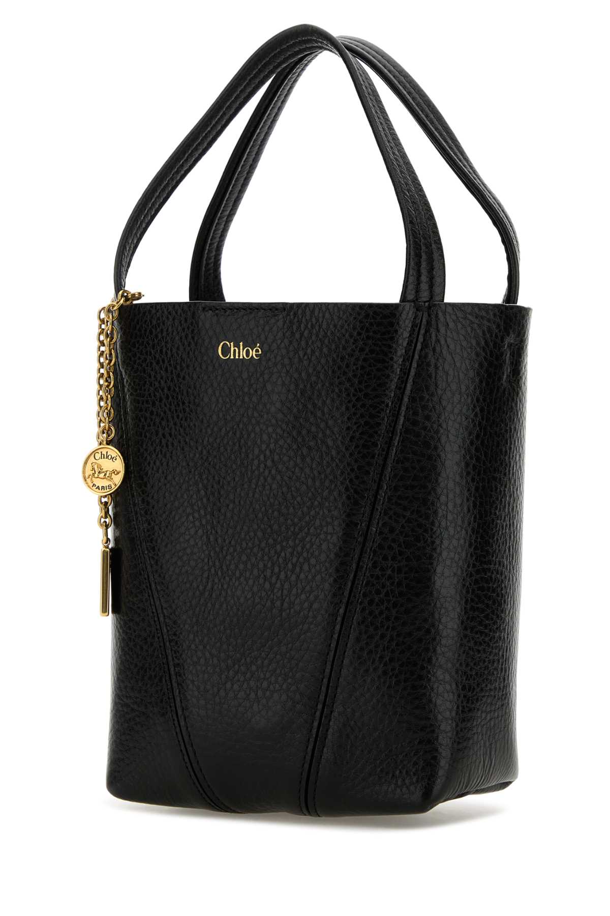 CHLOÉ Mini Pebbled Leather Tote Handbag