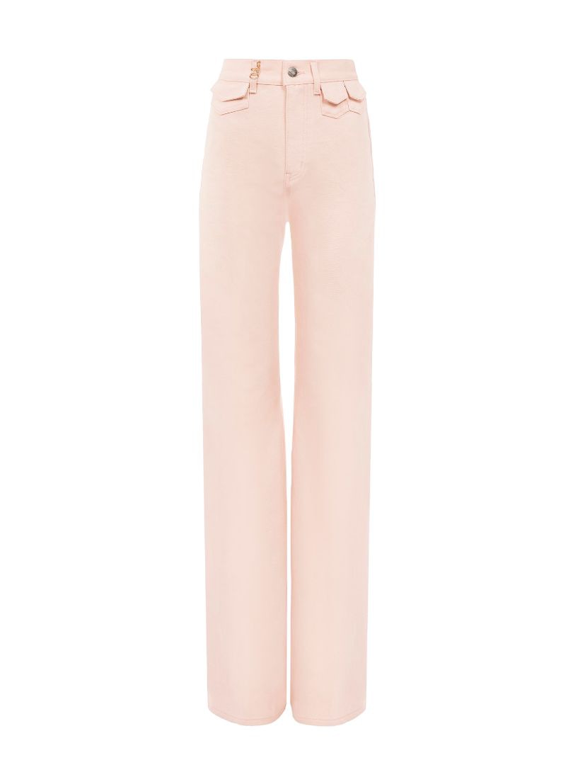 CHLOÉ High Rise Flare Mini-Pocket Jeans