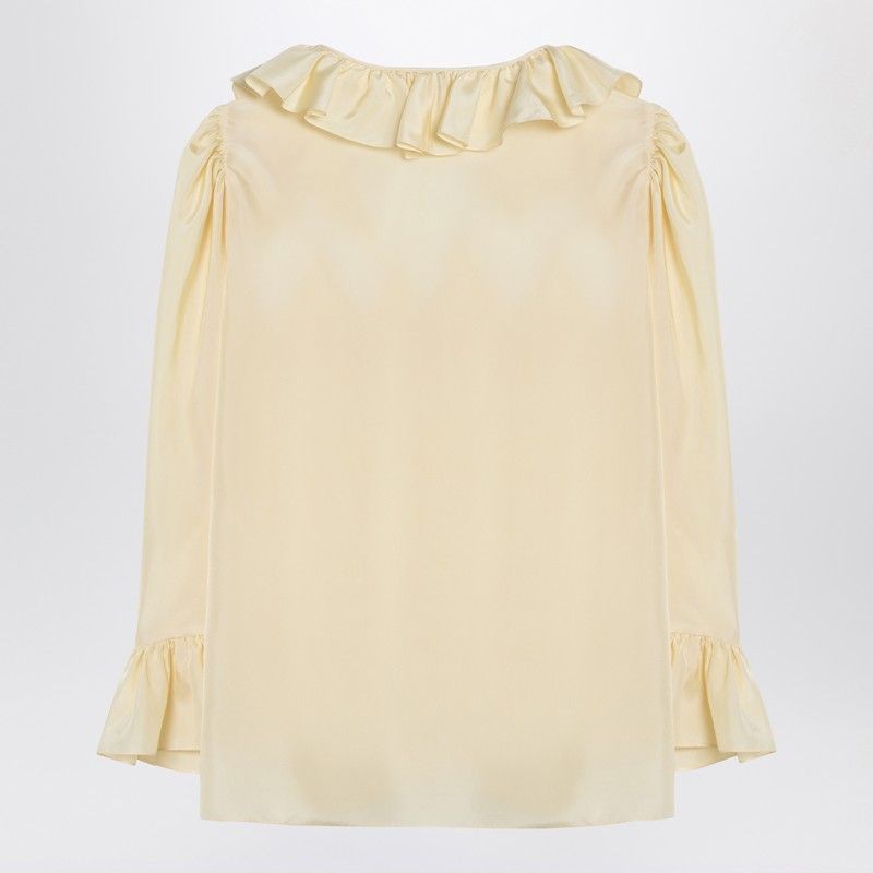 CHLOÉ Silk Blouse with Ruffles and Puff Sleeves - SS25