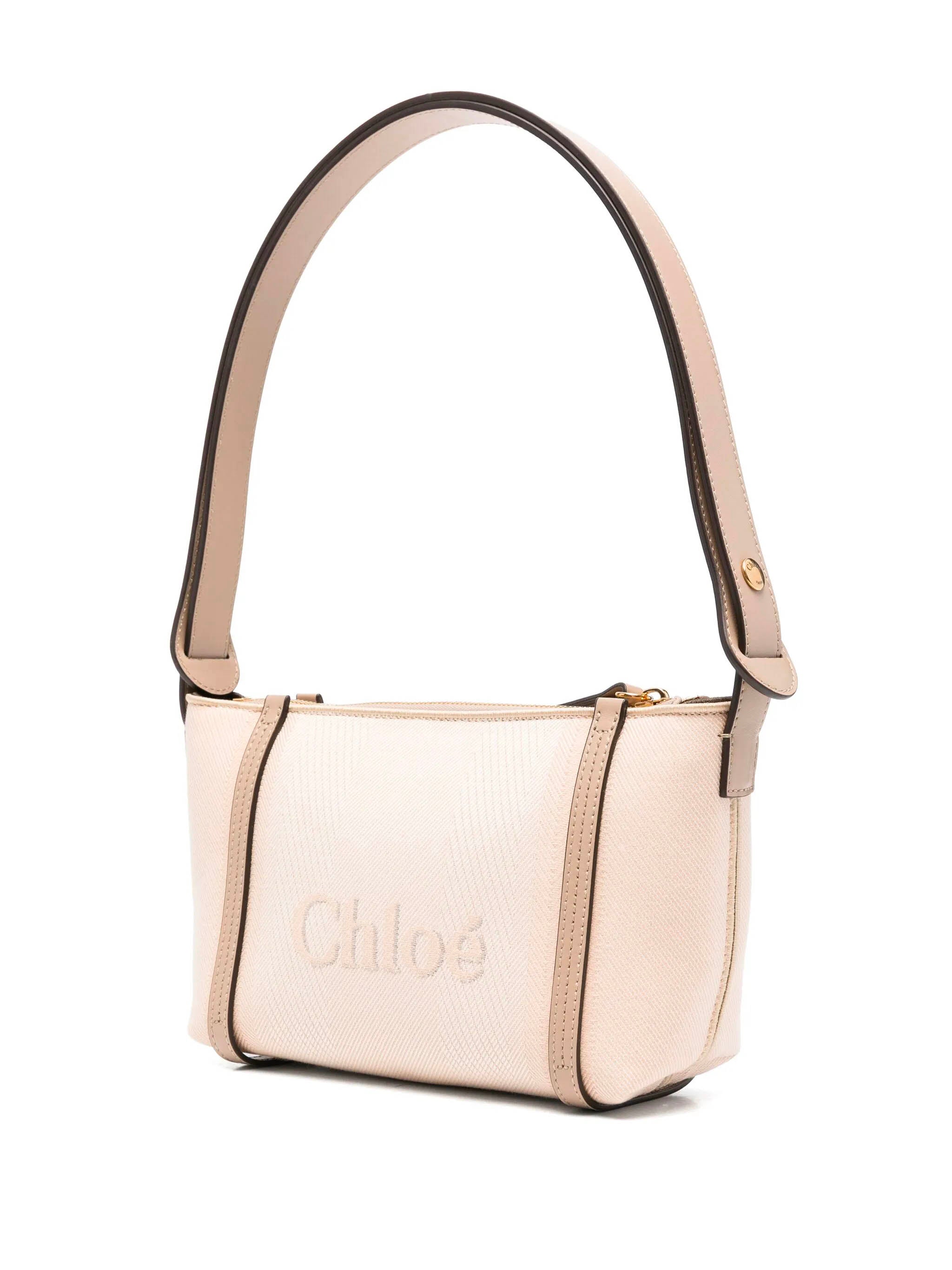 CHLOÉ Striped Canvas Handbag