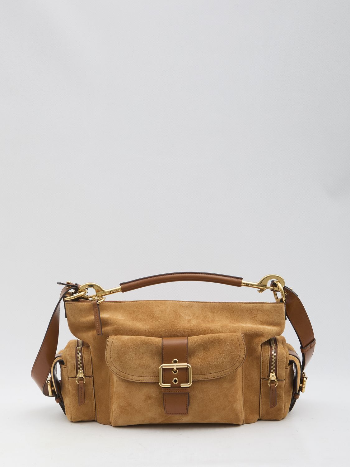 CHLOÉ Suede Leather Camera Handbag