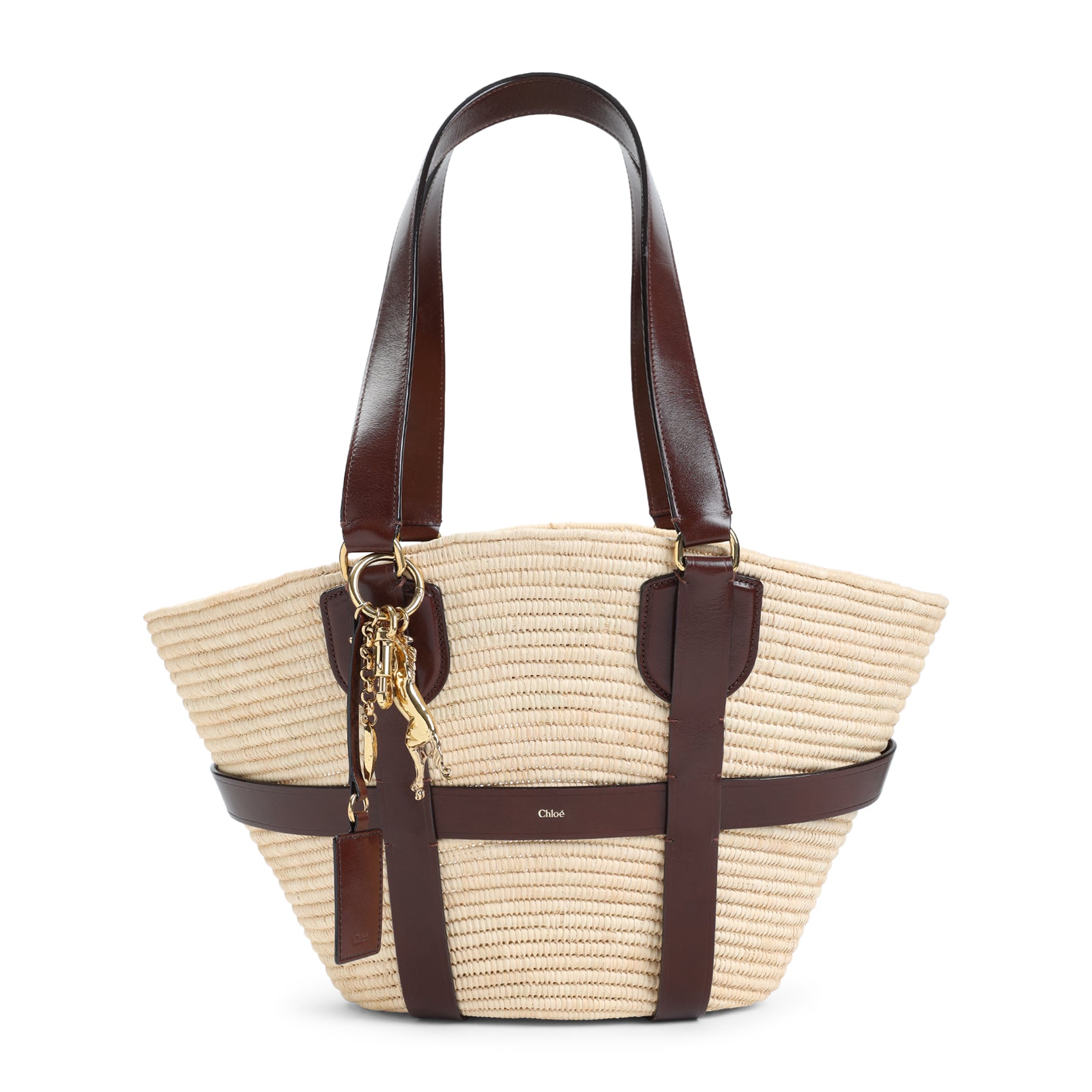 CHLOÉ Raffia Kerala 25 Shopping Handbag