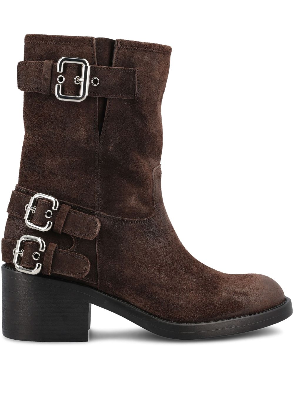 CHLOÉ Dakota Mini Leather Boots with Buckled Straps