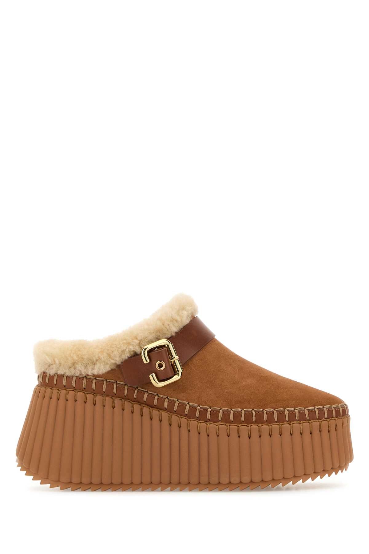 CHLOÉ Women's Suede Nama Slippers - Size 13C