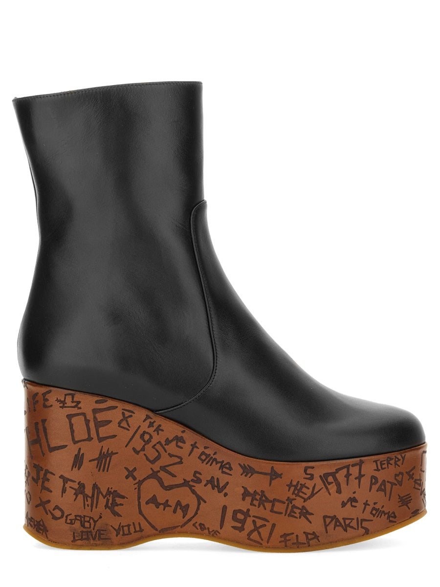 CHLOÉ Maxime Wedge Ankle Boot for Women