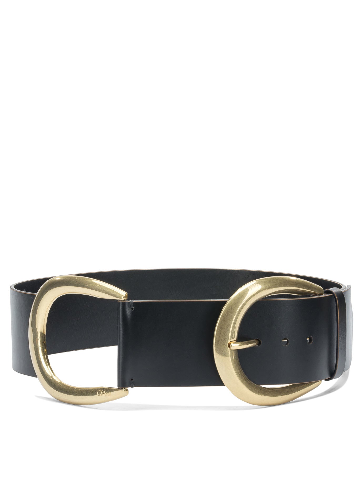 CHLOÉ Anita Leather Belt - Extra Large Buckle and Adjustable Fit