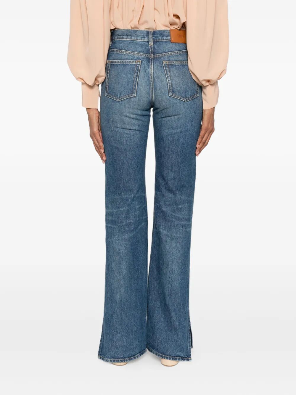 CHLOÉ Bootcut Jeans with Stylish Slit for Women