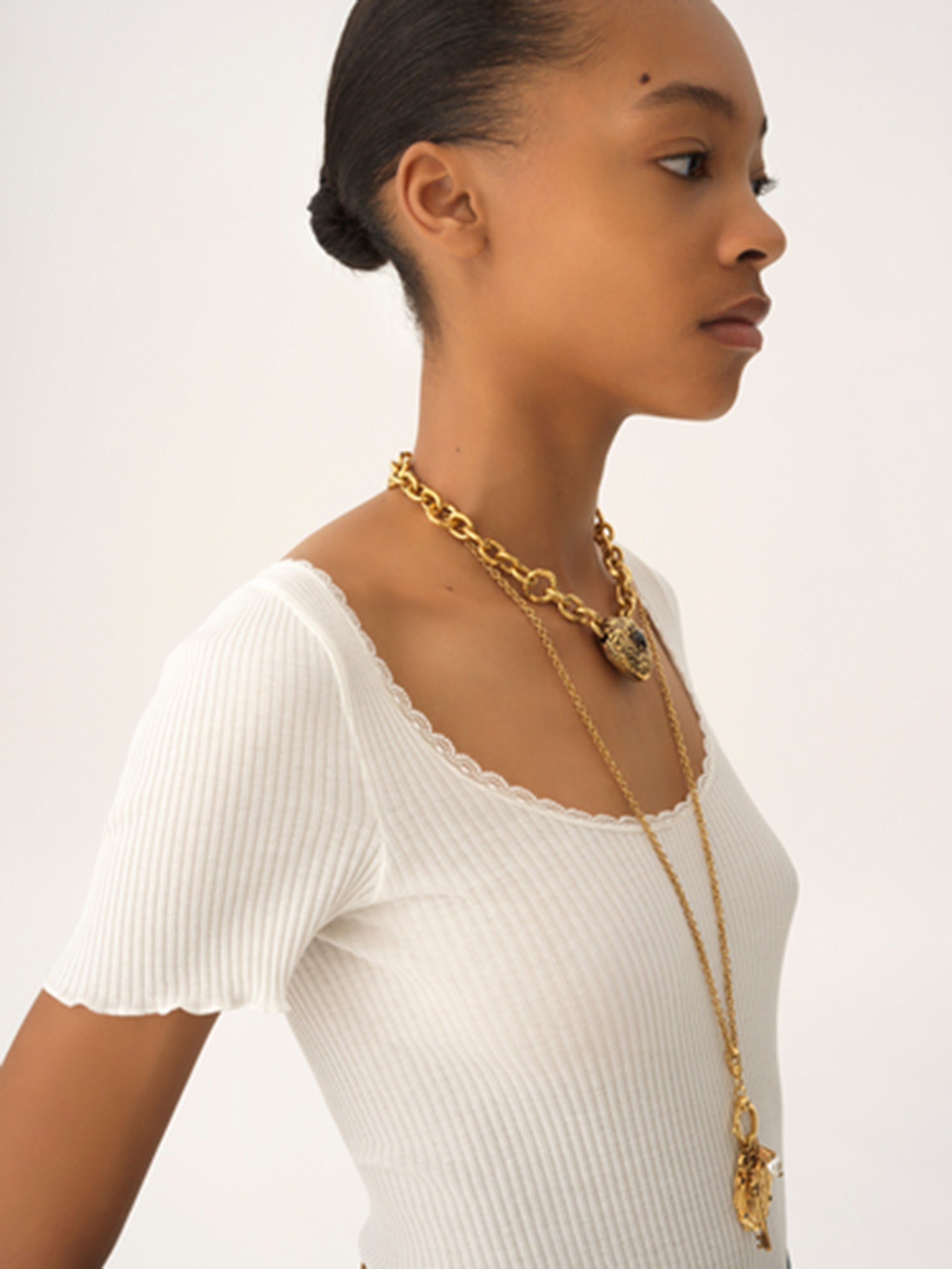 CHLOÉ Fitted Cotton Scoop-Neck T-Shirt